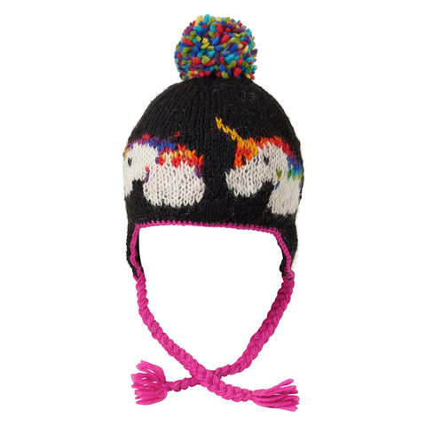 Ambler Creatures Toque - Black Unicorn-Pumpkin Pie Kids Canada