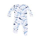 Angel Dear 2W Zipper Footie - Blue Whales-Pumpkin Pie Kids Canada