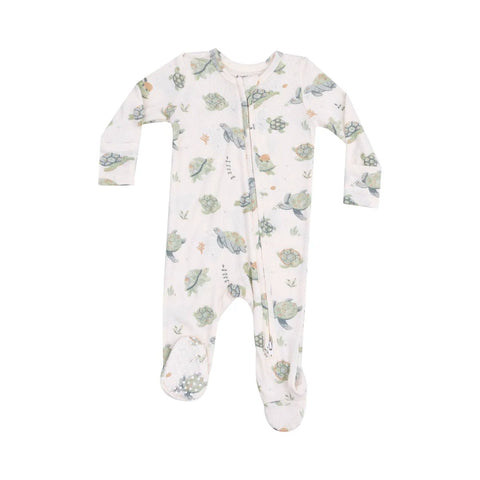 Angel Dear 2W Zipper Footie - Sea Turtles-Pumpkin Pie Kids Canada