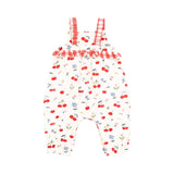 Angel Dear Ruffle Waist Romper - Watercolor Cherries-Pumpkin Pie Kids Canada