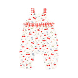 Angel Dear Ruffle Waist Romper - Watercolor Cherries-Pumpkin Pie Kids Canada