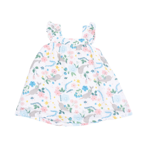 Angel Dear Sundress - Narwhal Floral-Pumpkin Pie Kids Canada