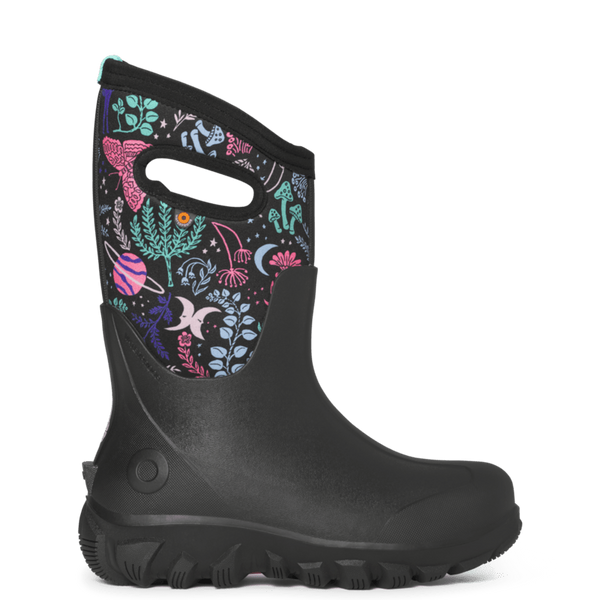 Bogs Classic Seamless Boot - Cosmic Forest Black-Pumpkin Pie Kids Canada