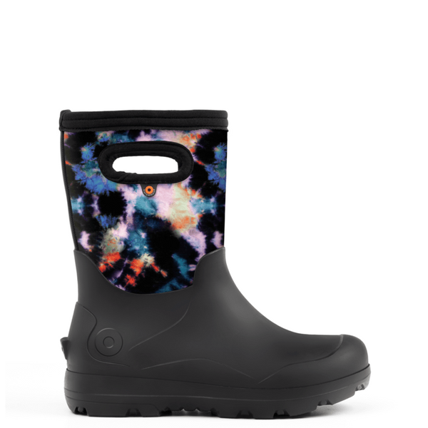 Bogs York Seamless Boot - Tie Dye Black-Pumpkin Pie Kids Canada