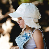 Calikids Cotton Ball Sun Hat - White-Pumpkin Pie Kids Canada