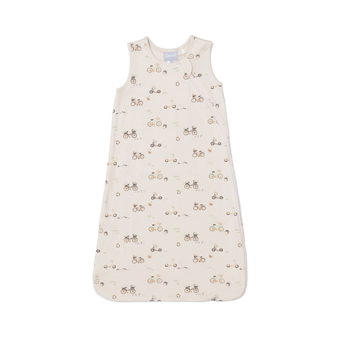 Coccoli Cotton-Modal Sleepsack - Bikes on Oat Milk-Pumpkin Pie Kids Canada