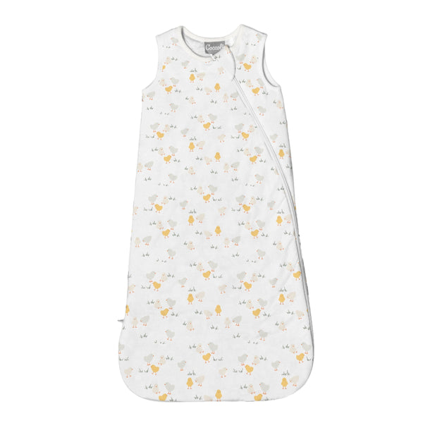 Coccoli Cotton-Modal Sleepsack - Chicks on Cream-Pumpkin Pie Kids Canada