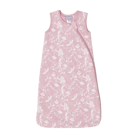 Coccoli Cotton-Modal Sleepsack - Flowers on Silver Pink-Pumpkin Pie Kids Canada