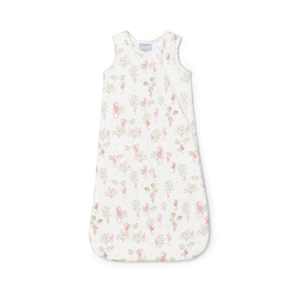 Coccoli Modal Sleepsack - Seahorses on Cream-Pumpkin Pie Kids Canada
