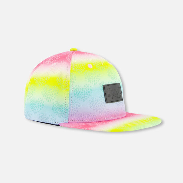 Deux Par Deux Cap - Gradient Rainbow Heart-Pumpkin Pie Kids Canada