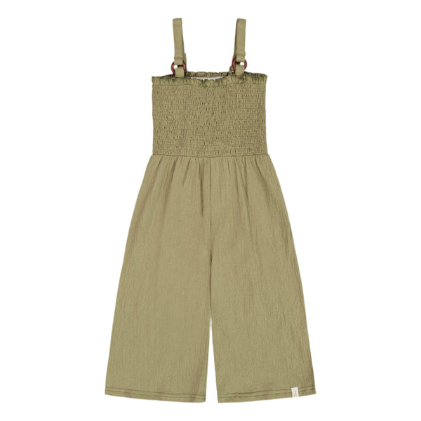 Deux Par Deux Jumpsuit - Oil Green-Pumpkin Pie Kids Canada