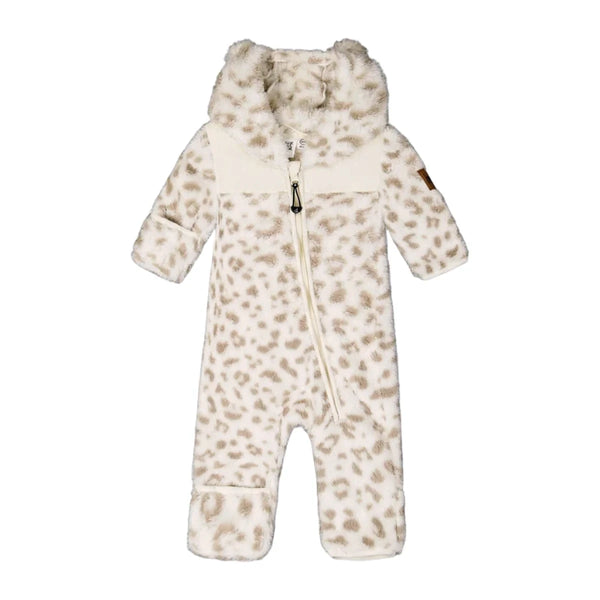 Deux Par Deux Plush One Piece Outerwear - Leopard-Pumpkin Pie Kids Canada