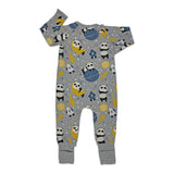 Good Luck Sock Coverall Pajamas - Space Pandas-Pumpkin Pie Kids Canada
