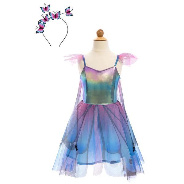 Great Pretenders Blue Butterfly Twirl Dress with Wings & Headband-Pumpkin Pie Kids Canada