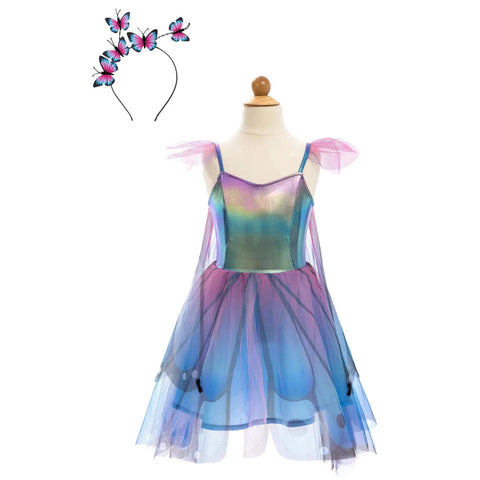 Great Pretenders Blue Butterfly Twirl Dress with Wings & Headband-Pumpkin Pie Kids Canada