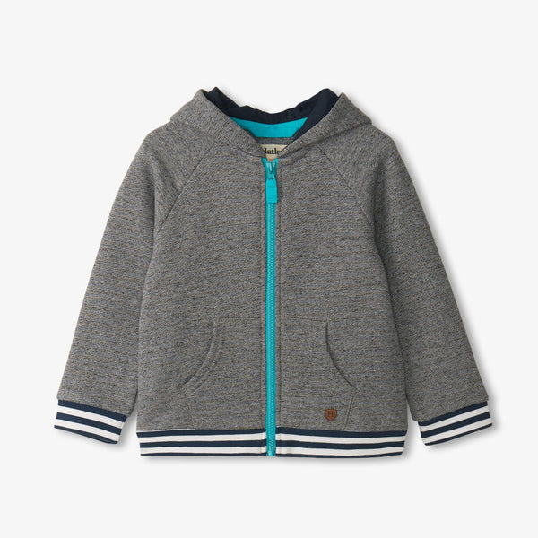 Hatley Full Zip Hoodie - Flame Blue-Pumpkin Pie Kids Canada