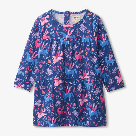 Hatley Gathered Tier Dress - Woodland Pegasus-Pumpkin Pie Kids Canada