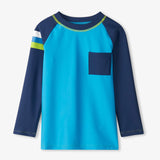 Hatley Long Sleeve Rashguard - Malibu Blue-Pumpkin Pie Kids Canada