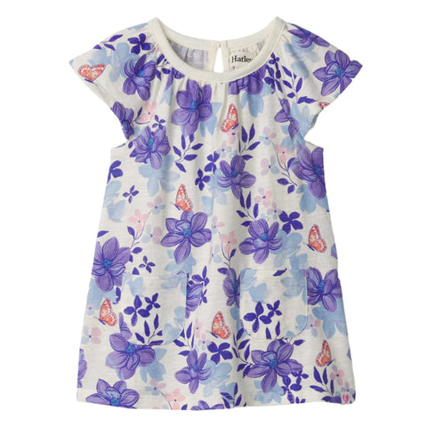 Hatley Raglan Dress - Painted Magnolias-Pumpkin Pie Kids Canada