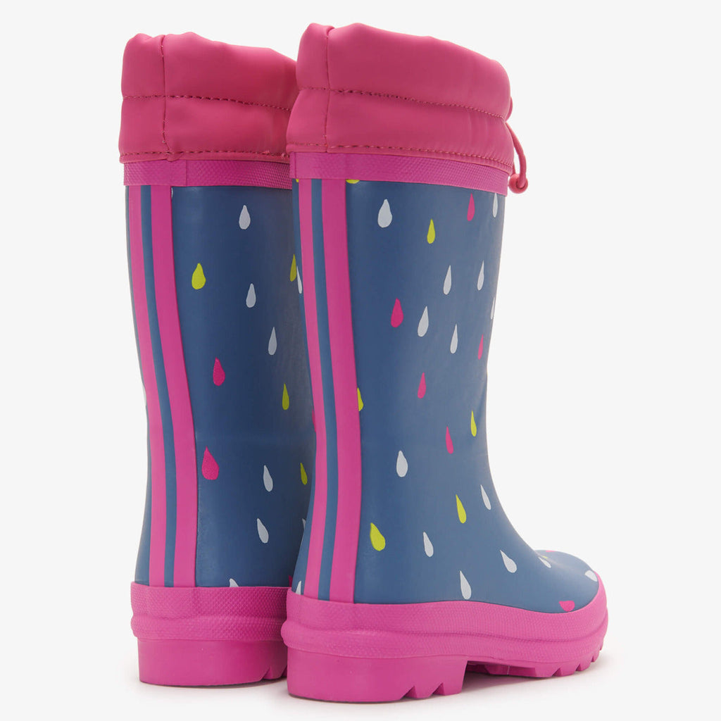 Hatley Sherpa Lined Rain Boots Tiny Drops