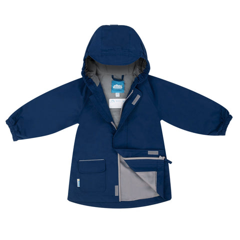 Jan & Jul Puddle-Dry Rain Jacket - Nebula Blue-Pumpkin Pie Kids Canada
