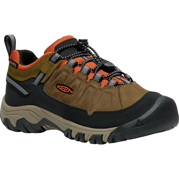 Keen Targhee IV WP Hiker - Dark Olive/Gold Flame-Pumpkin Pie Kids Canada