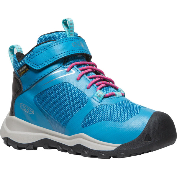 Keen Wanduro Mid WP Hiker - Fjord Blue/Fuchsia Purple-Pumpkin Pie Kids Canada
