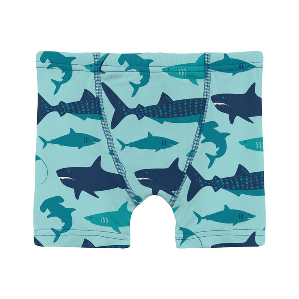 KicKee Pants Boxer Brief - Summer Sky Shark Week-Pumpkin Pie Kids Canada