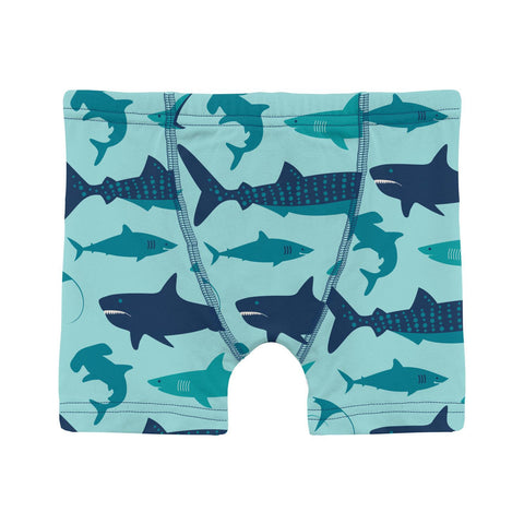 KicKee Pants Boxer Brief - Summer Sky Shark Week-Pumpkin Pie Kids Canada