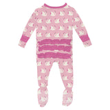 KicKee Pants Classic Ruffle Footie with 2W Zipper - Cake Pop Swan Princess-Pumpkin Pie Kids Canada