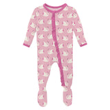 KicKee Pants Classic Ruffle Footie with 2W Zipper - Cake Pop Swan Princess-Pumpkin Pie Kids Canada