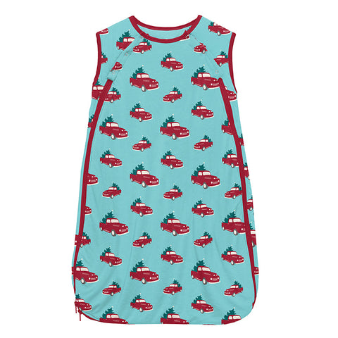 KicKee Pants Fluffle Sleeping Bag - Iceberg Trucks & Trees-Pumpkin Pie Kids Canada