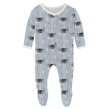 KicKee Pants Footie w/Zipper - Pearl Blue Itsy Bitsy Spider-Pumpkin Pie Kids Canada