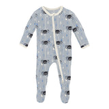 KicKee Pants Footie w/Zipper - Pearl Blue Itsy Bitsy Spider-Pumpkin Pie Kids Canada
