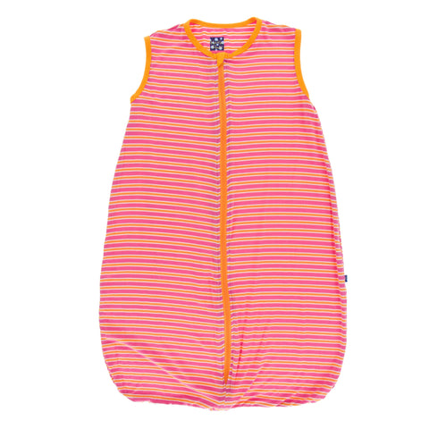 KicKee Pants Lightweight Sleeping Bag - Flamingo Brazil Stripe-LZB503S18D3-FLB06-Pumpkin Pie Kids Canada