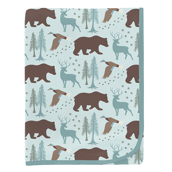 KicKee Pants Swaddling Blanket - Fresh Air Forest Adventure-Pumpkin Pie Kids Canada