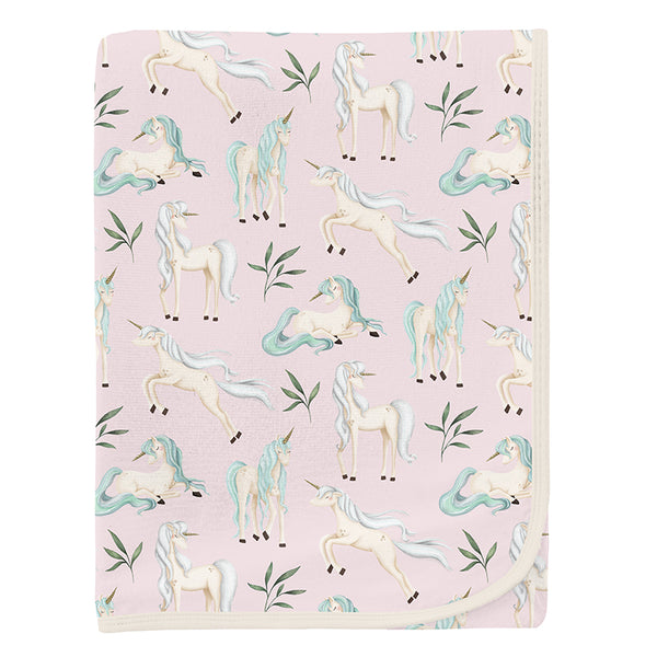 KicKee Pants Swaddling Blanket - Shrinking Violet Unicorn-Pumpkin Pie Kids Canada