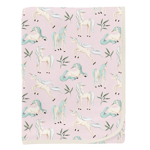 KicKee Pants Swaddling Blanket - Shrinking Violet Unicorn-Pumpkin Pie Kids Canada