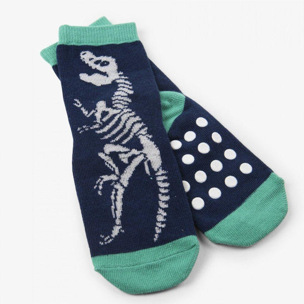 Little Blue House Crew Socks - Glow Dinosaur-SO3DINO022 S-Pumpkin Pie Kids Canada