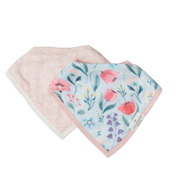 Loulou Lollipop Bandana Bib Set - Bluebell-Pumpkin Pie Kids Canada