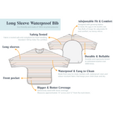 Loulou Lollipop Long Sleeved Bib - French Breakfast