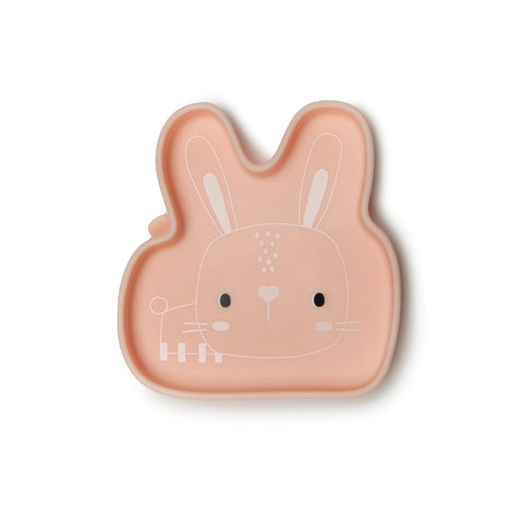 Loulou Lollipop Silcone Snack Plate - Born to Be Wild Bunny-SPL-002-BPK-Pumpkin Pie Kids Canada