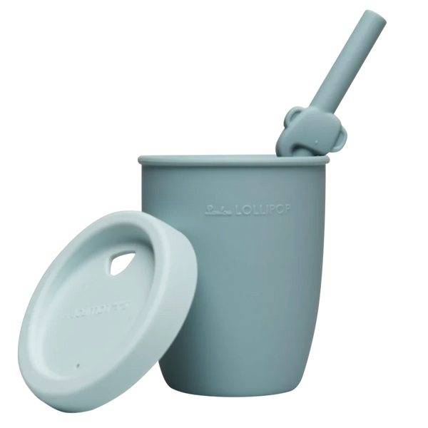 Loulou Lollipop Silcone Straw Cup - Elephant-Pumpkin Pie Kids Canada