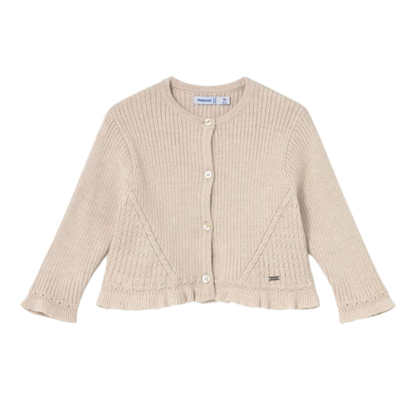 Mayoral Knit Cardigan - Tapioca-Pumpkin Pie Kids Canada