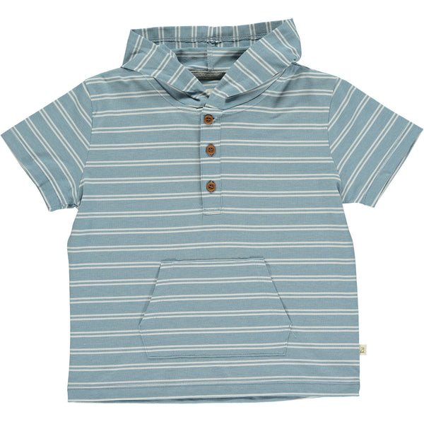 Me & Henry Sennen Hooded Top - Blue-Pumpkin Pie Kids Canada
