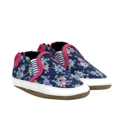 Robeez Soft Soled Slippers - Leah Floral-Pumpkin Pie Kids Canada