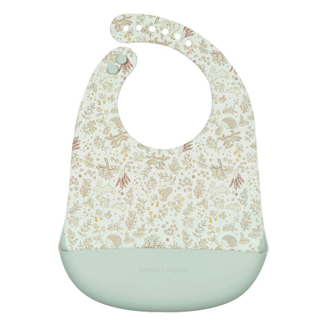 Loulou Lollipop Silicone Bib - Hedgehog Forest