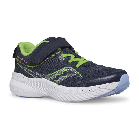 Saucony Kinvara 14 Sneaker - Navy/Green-Pumpkin Pie Kids Canada