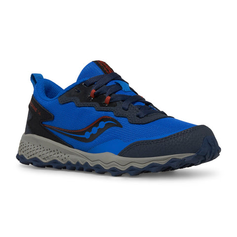 Saucony Peregrine KDZ Sneaker - Blue/Black-Pumpkin Pie Kids Canada