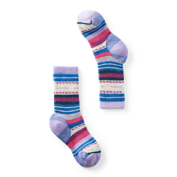 Smartwool Hike Full Cushion Margarite Crew Sock - Ultra Violet-Pumpkin Pie Kids Canada